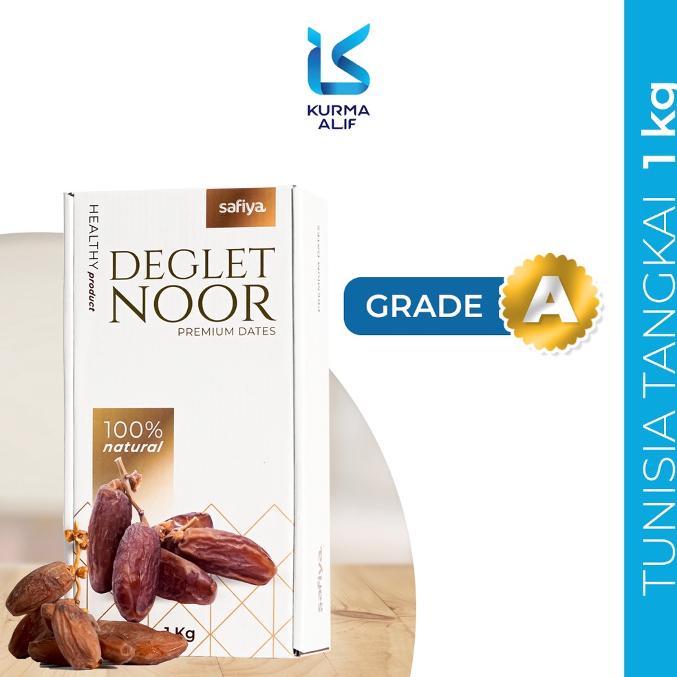 

➘ Kurma Tangkai Deglet Noor Tunisia 1 Kg | Kurma Tunisia Asli Kualitas Premium Bestseller ̿