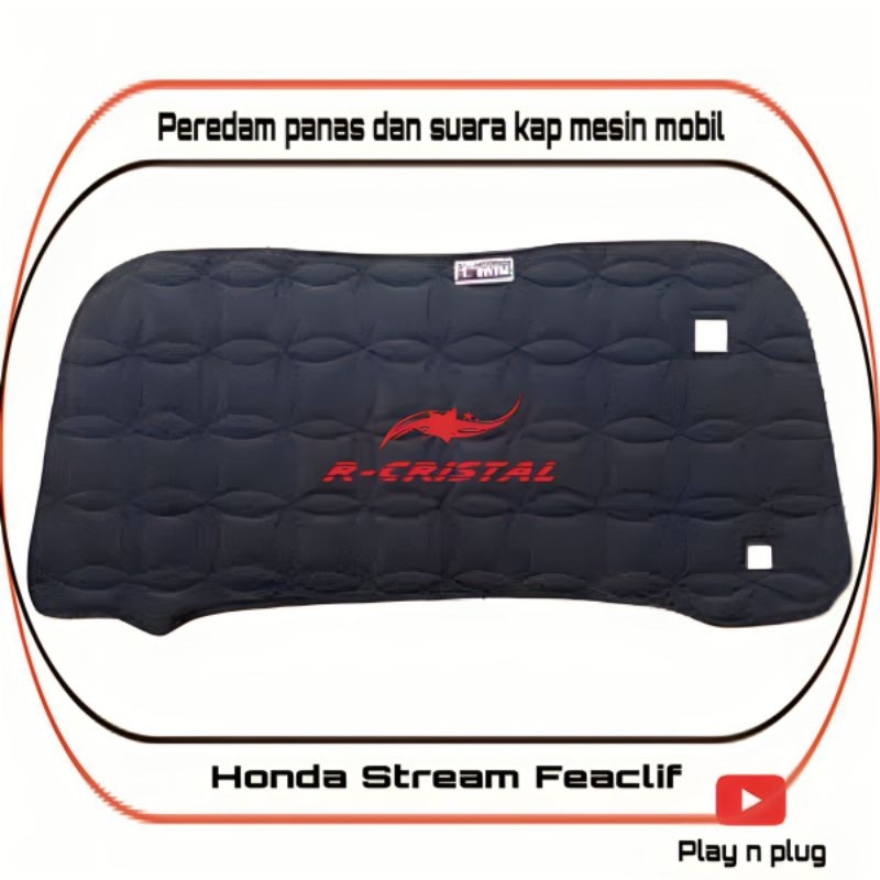 peredam panas dan suara kap mesin Honda stream feaclif+ klip kancing
