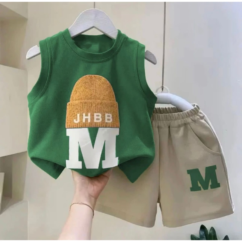 Setelan Baju Anak LekBong Singlet Bayi Anak Laki Laki 1-5Tahun