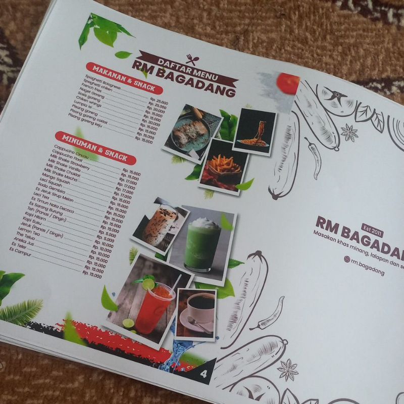 

Menu A4 bahan ap250