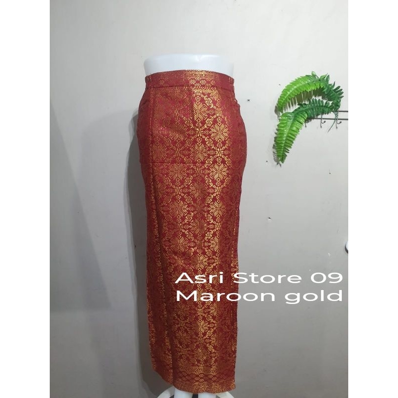 Rok span Songket Jumbo/Rok span big size 3L - 6L /Rok instan Langsung Pakai/Rok songket  jadi