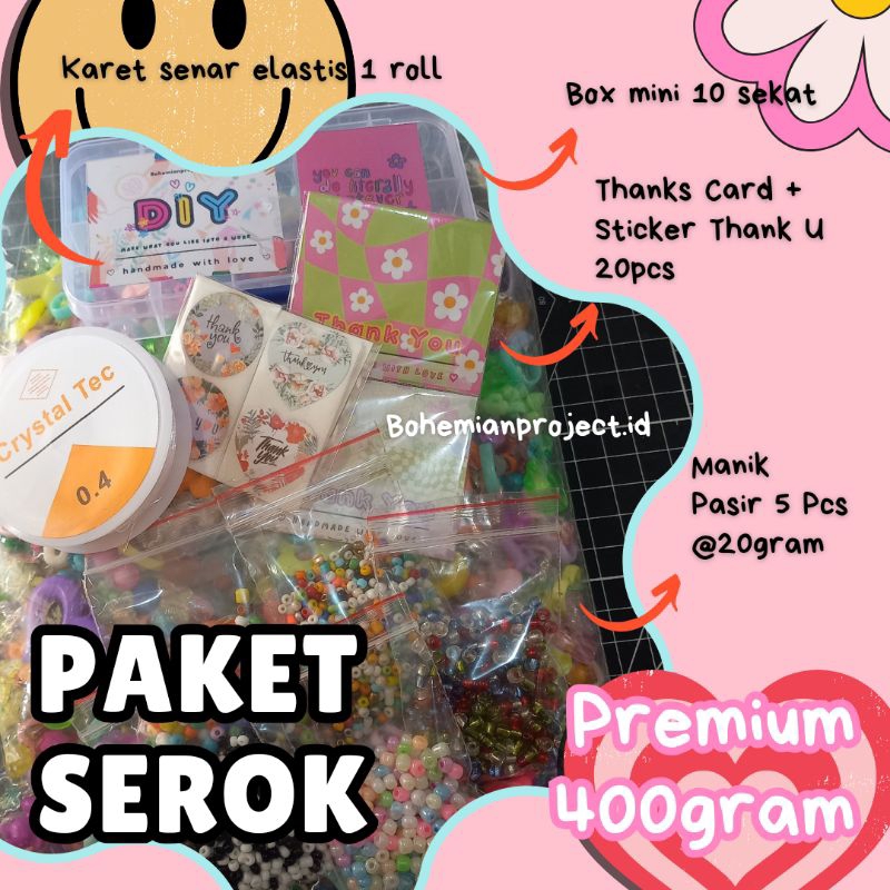 PAKET SEROK TERMURAH DAN TERLENGKAP 400GRAM | PAKET SEROK MANIK DAN TOPPING