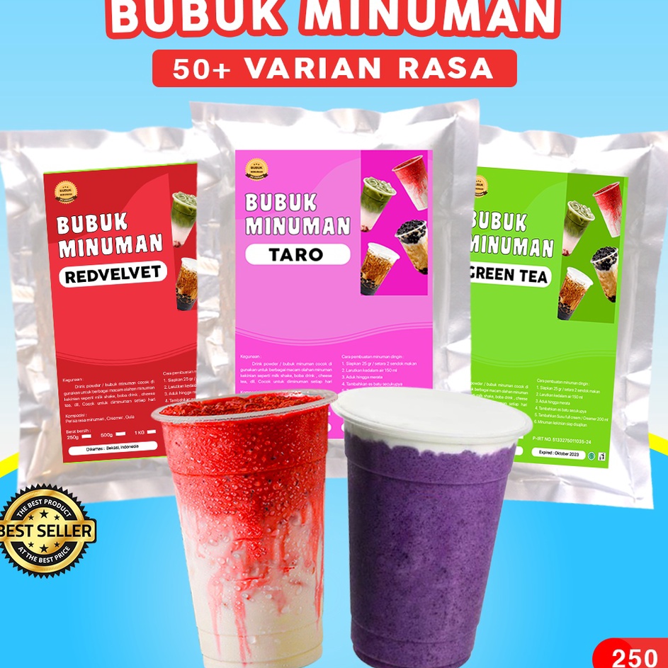 

TIPE VIL187 BUBUK MINUMAN RASA / SERBUK MINUMAN RASA / BUBUK MINUMAN KEKINIAN / BUBUK MINUMAN RASA 250 GR