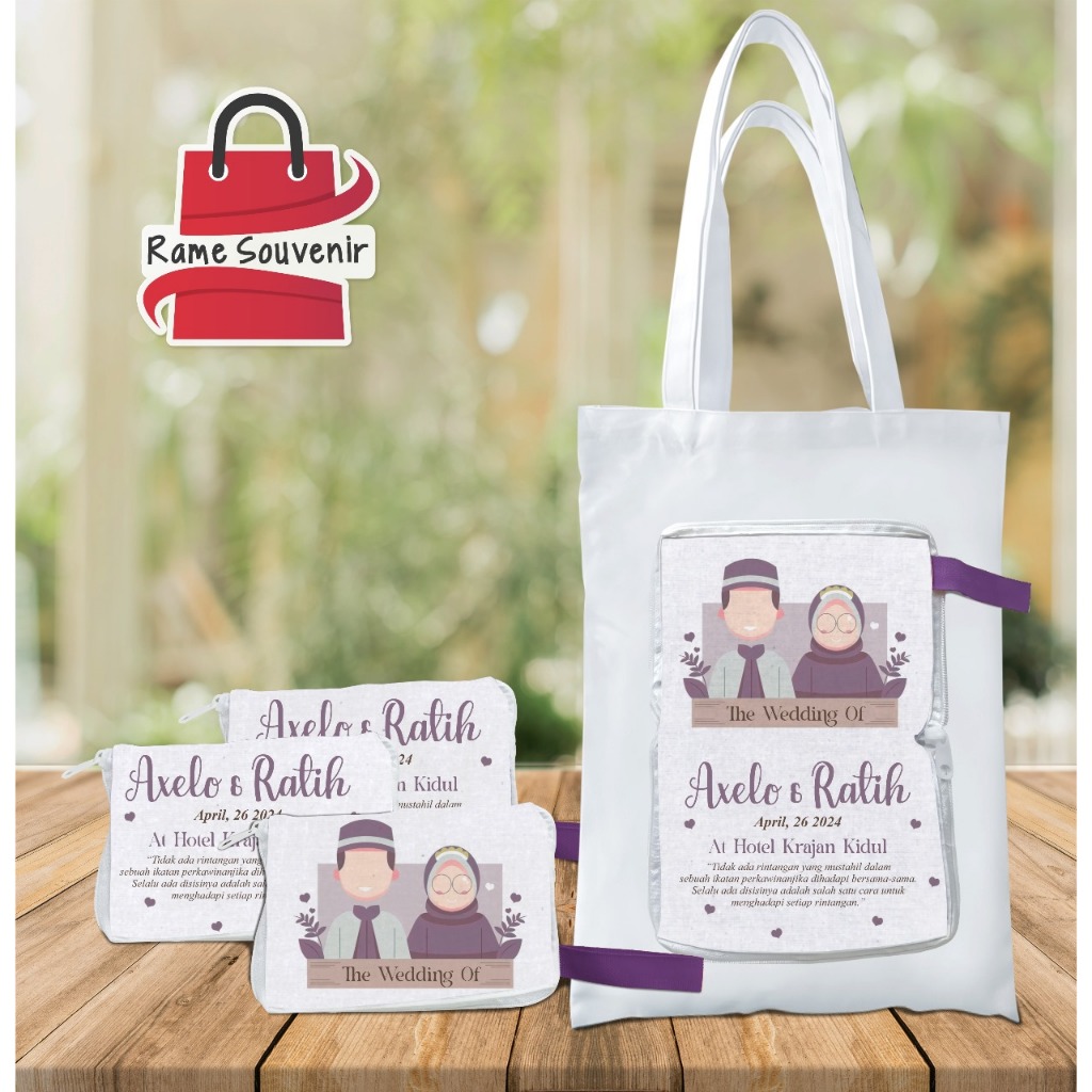 

TOTEBAG SOUVENIR WEDDING/ JINJING LIPAT DOMPET