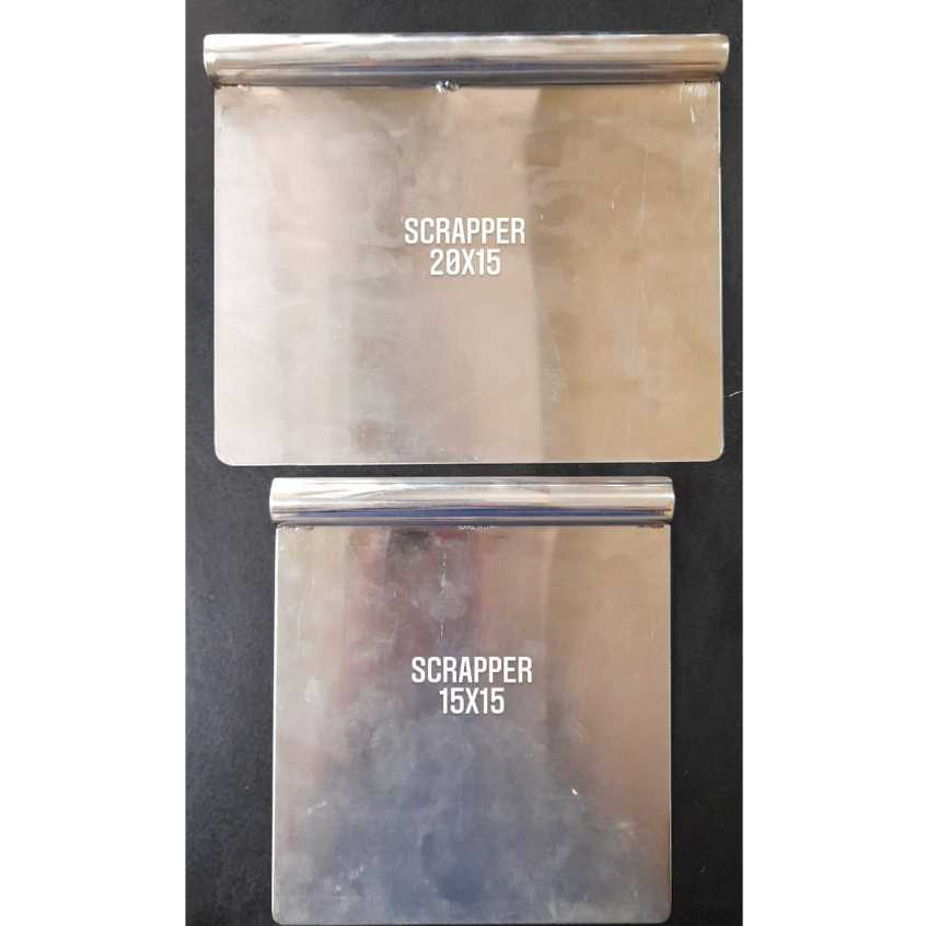 Scraper kue besi ukuran 20x15cm dan 15x15cm