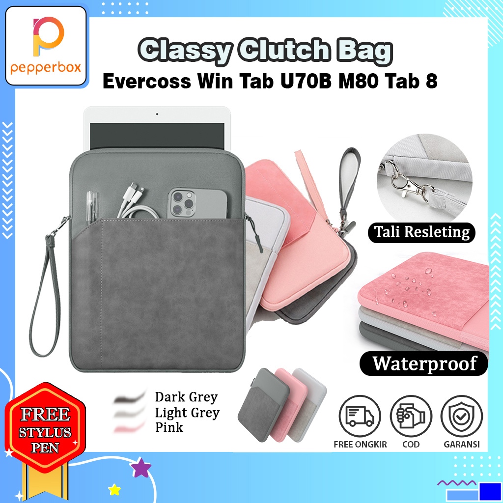 Evercoss Win Tab U70B M80 Tab 8 Soft Sleeve Pouch Korean Style Clutch Tab Case