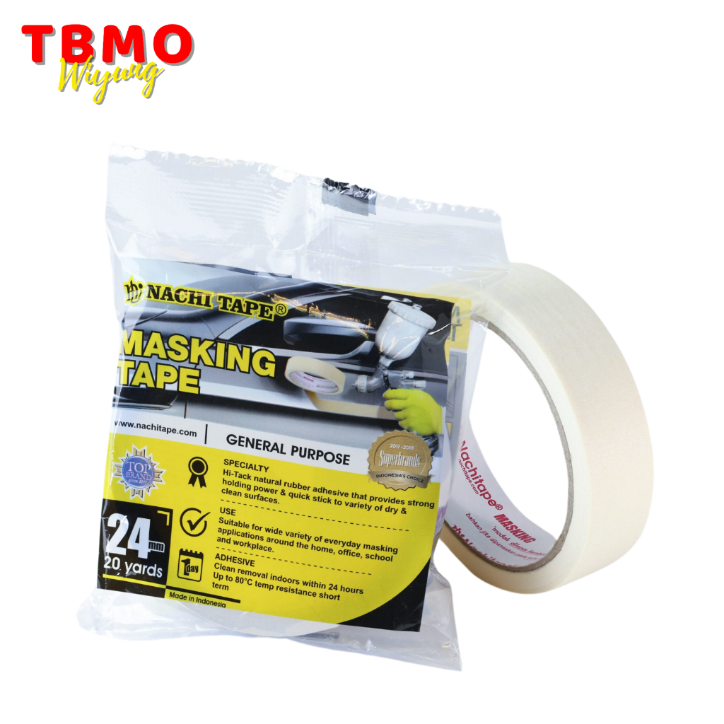 

TBMO Masking Tape / Isolasi Kertas Nachi 24mm 1 Inch