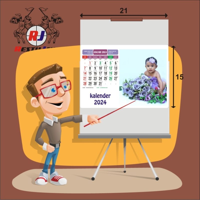

kalender meja custom foto pertahun selalu produksi