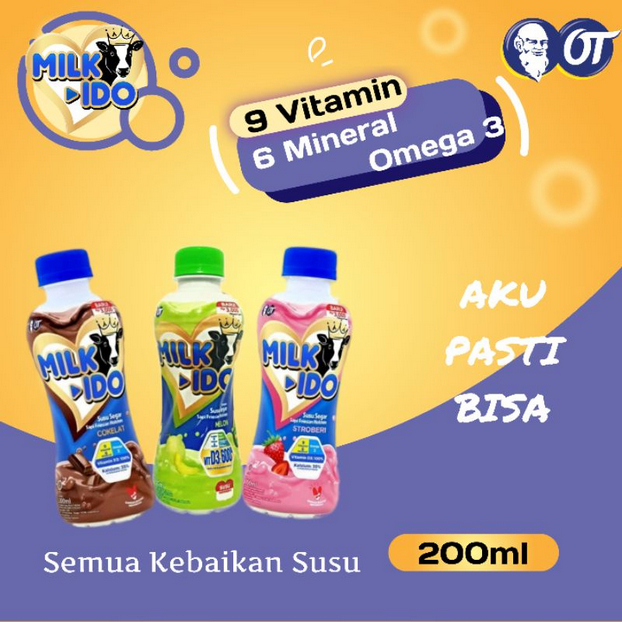 

[PGO] Milkido Susu Segar Botol - Netto 200 ml