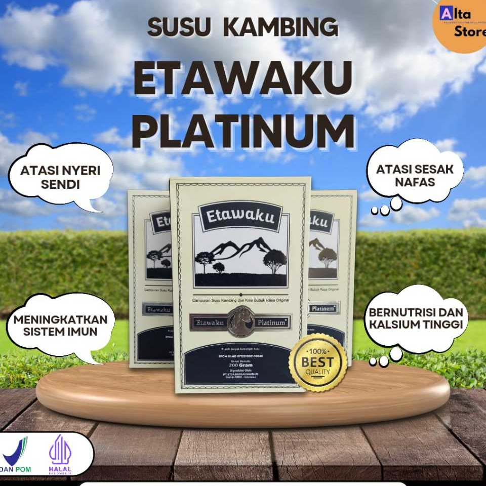

Etawaku Platinum Susu Kambing Etawa- Atasi Sesak Nafas, Permasalahan Tulang dan Sendi, 200gr, Halal BPOM-BONTANG