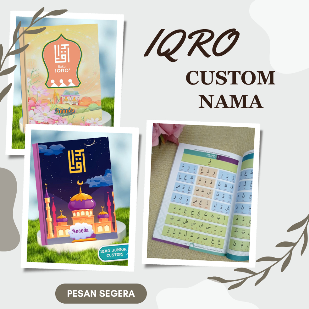 IQRO CUSTOM NAMA untuk Anak