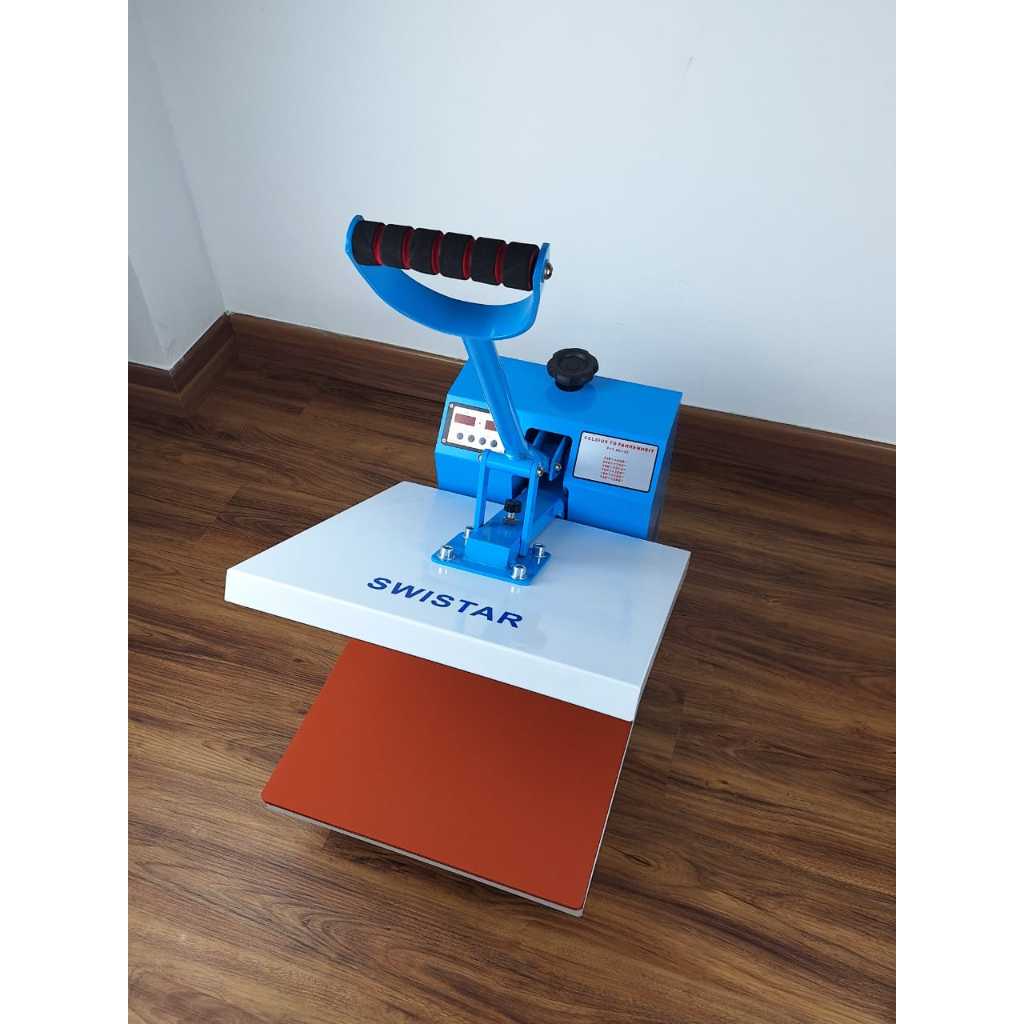 Mesin Press Kaos Kerah Sablon Swistar 38 x 38 cm Heat Press Machine High Pressure
