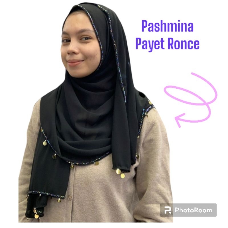 Aliyah Fesyen ~ Hijab Pashmina Pesta ~ Party Scarf ~ Shawl ~ Supplier Pashmina Pesta ~ Fashion Wanit