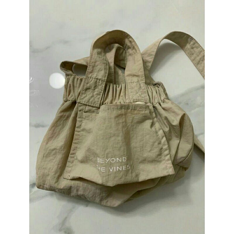 BTV (Beyond The Vines) Micro Dumpling Bag Cream PRELOVED