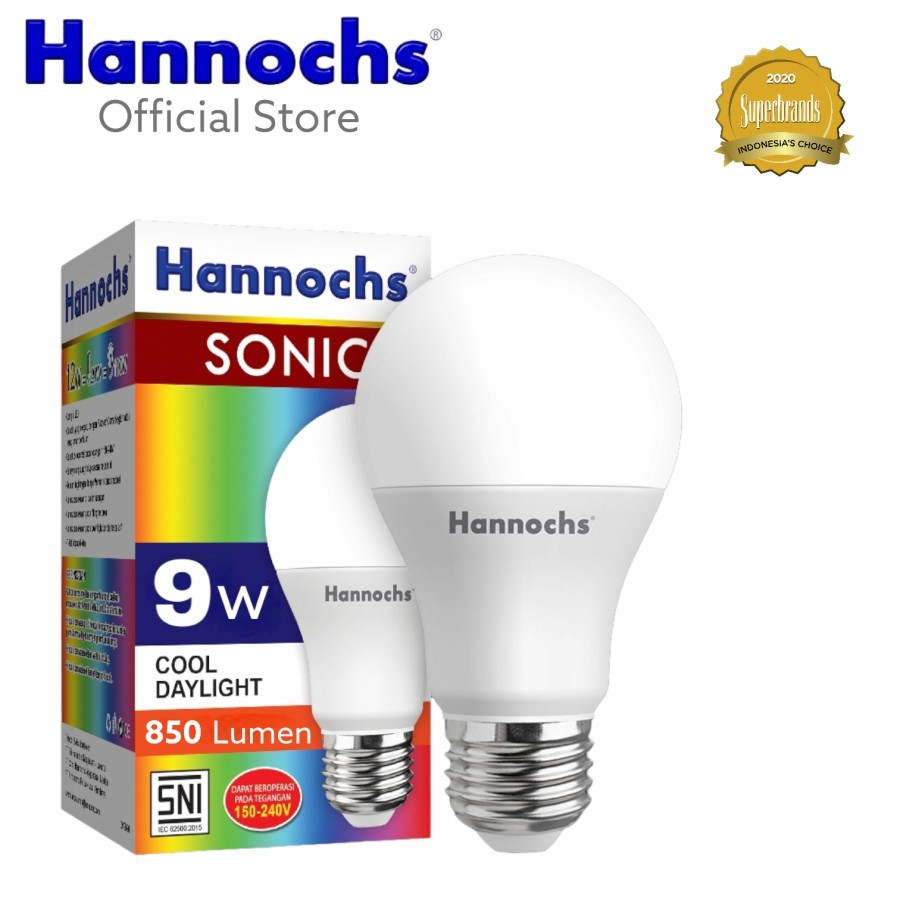 Hannochs Sonic Lampu Bohlam LED 9 Watt Cahaya Putih/Kuning CDL