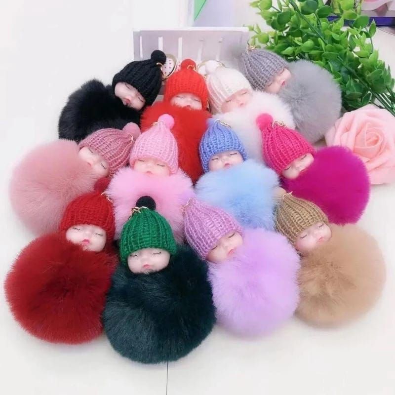 Gantungan kunci Boneka / Gantungan Tas Bulu