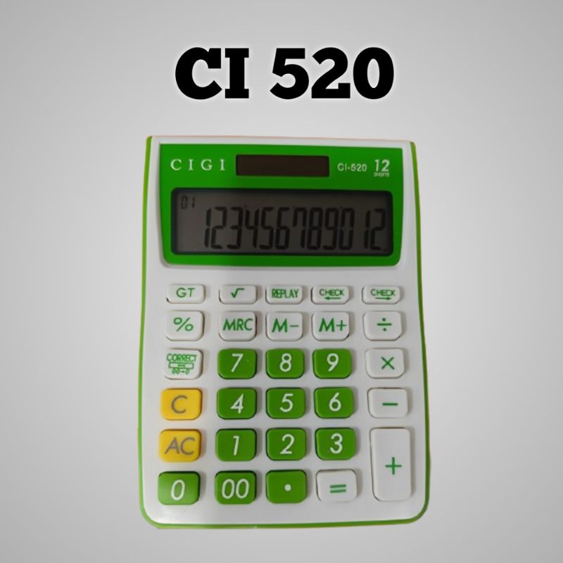 

kalkulator Cigi CI 520 / kalkulator dagang / kalkulator murah / kalkulator 12 digit