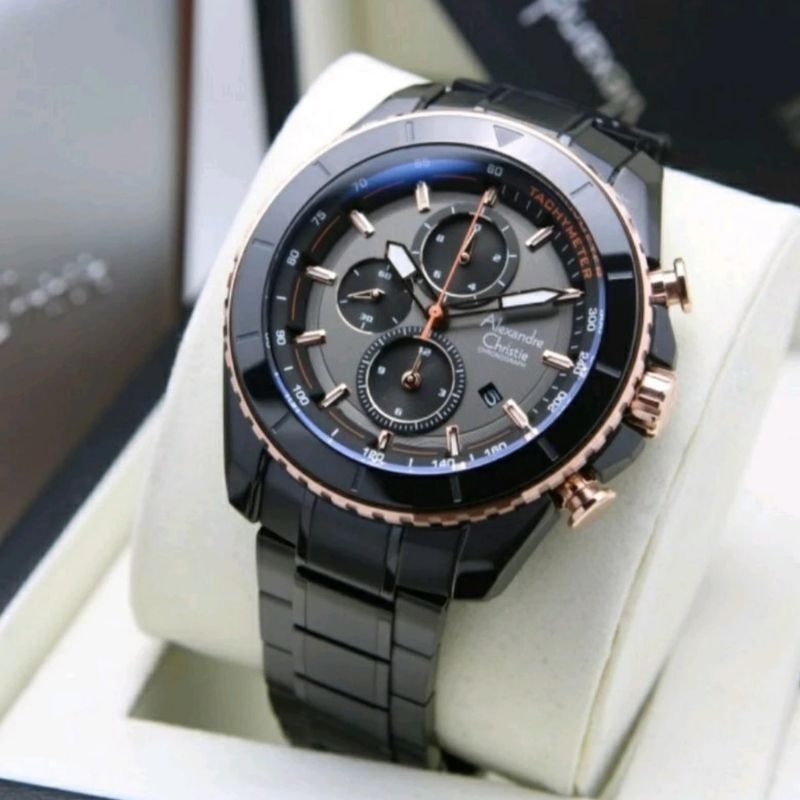 jam tangan pria Alexandre Christie Ac 6503 / Ac6503 Rantai Original
