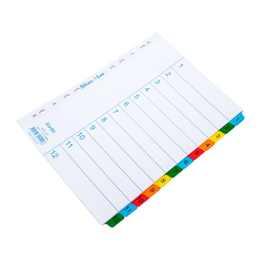 

Bantex Strongline Indexes A4 12 Pages (1-12 index) #6241 00