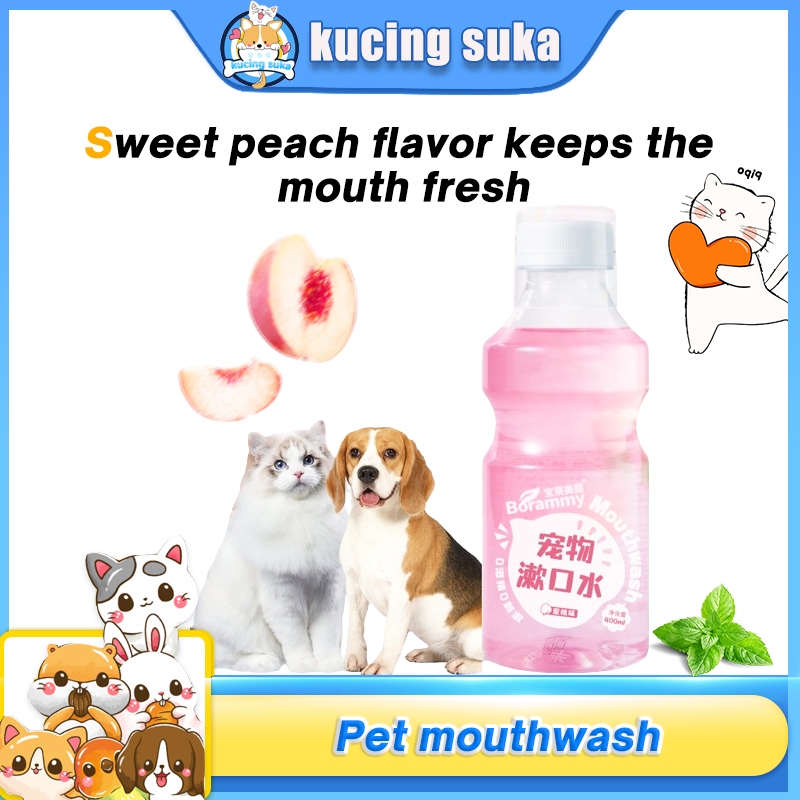 400ml  Obat Kumur Hewan Segarkan Nafas, Bersihkan Gigi & Mulut Anjing dan Kucing