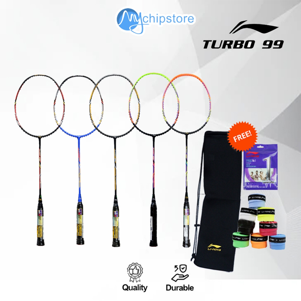 Raket Bulutangkis Badminton ORIGINAL LINING TURBO 99 100% Original 30 LBS