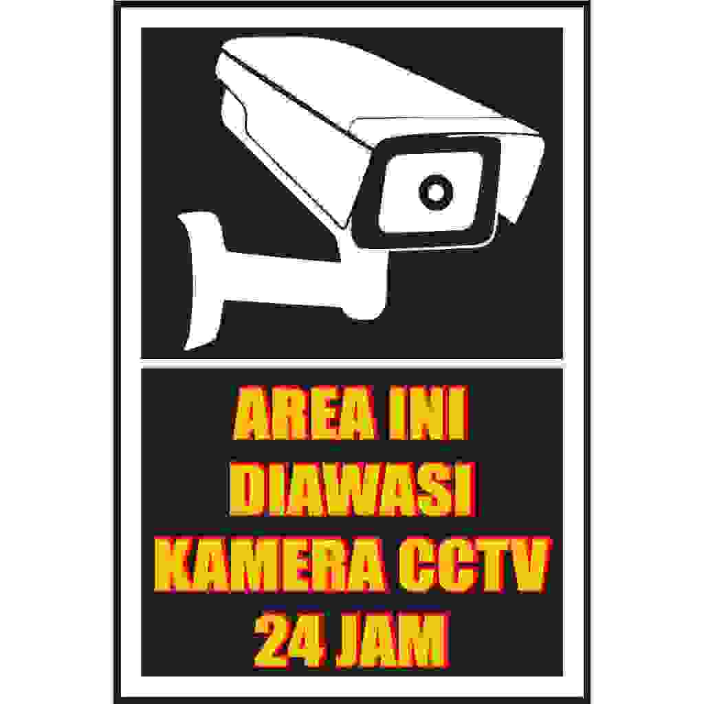 

stiker cctv 24 jam / stiker area diawasi cctv /stiker sign cctv 24 jam