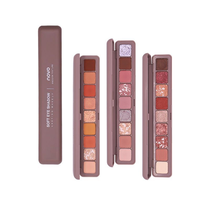 DOUYIN NOVO EYESHADOW PALETTE (9 COLORS ) MATTE EYESHADOW PALETTE GLITTER EYE SHADOW MAKEUP NUDE