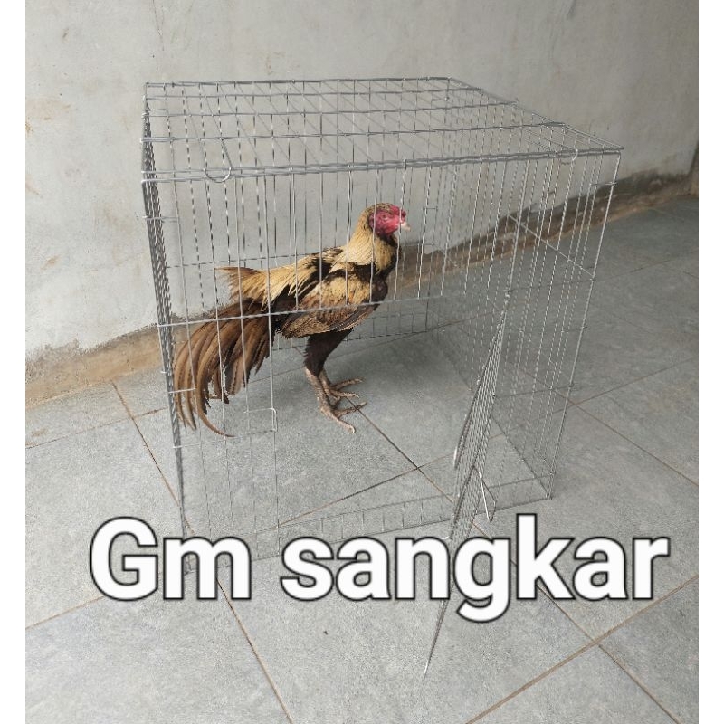 kandang ayam, kurung ayam, jemuran ayam bisa di lipat bahan coating croam sangat mengkilap tahan kar