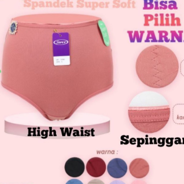6 PCS HARGA PAKET MURAH GROSIR |  Sorex CD 1250 Celana Dalam Wanita model  Maxi jumbo-super soft( L,