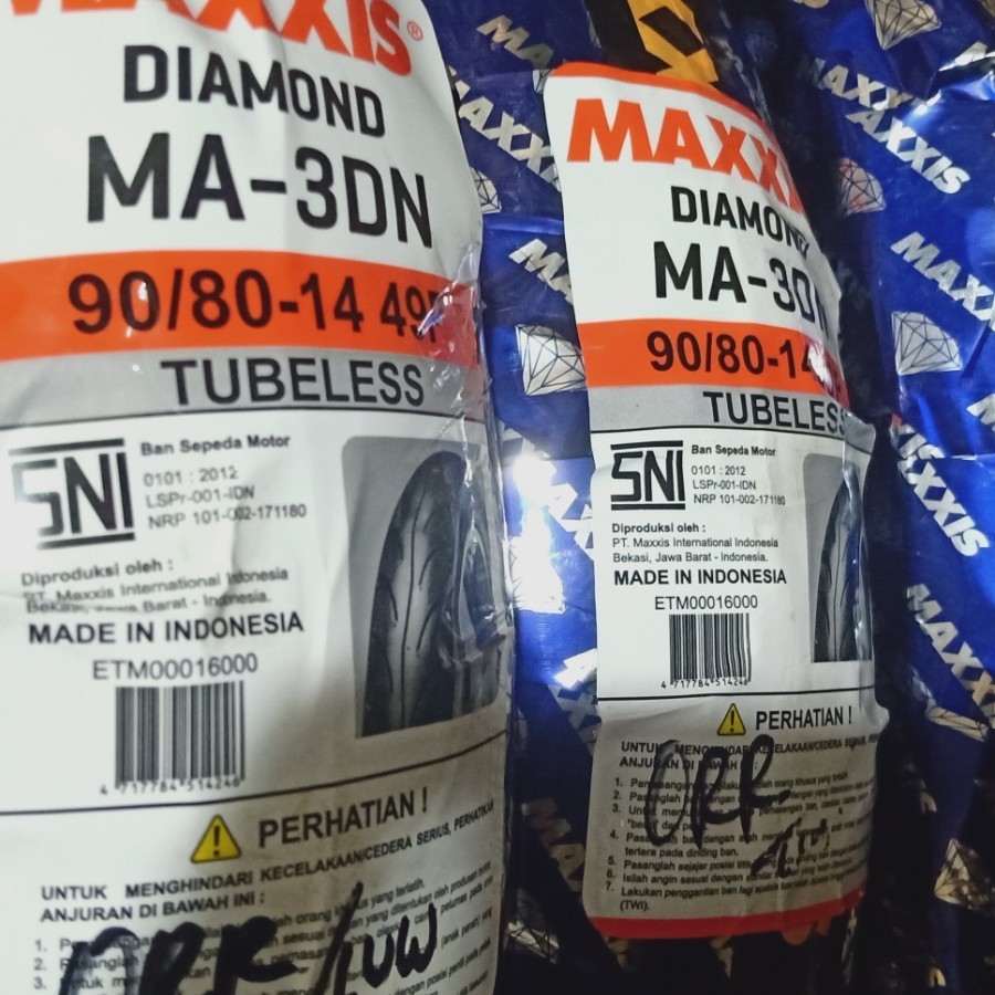 ban maxxis diamond 90/80-14 tubles