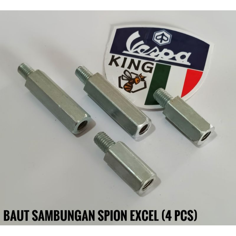baut mur sambungan spion vespa excel set