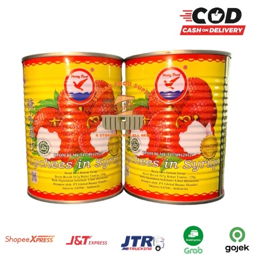 

52 Lychee kaleng Herring Brand / Lychees In Syrup / Buah leci Kaleng ✫Serba Murah