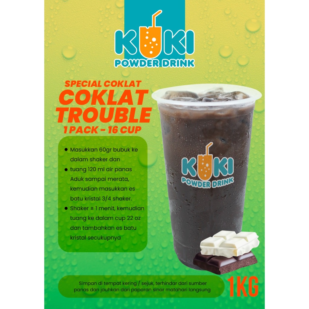 

COKLAT TROUBLE 1000gr BUBUK MINUMAN PREMIUM