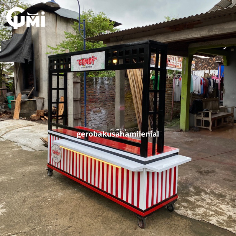 Gerobak booth jepang kekinian | gerobak minuman | gerobak es teh viral | gerobak dimsum