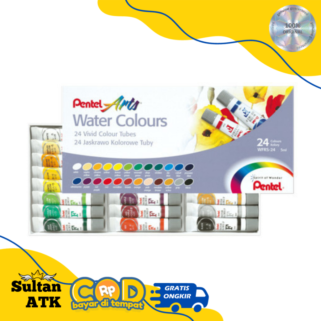 

Cat Air Pentel Arts 24 Warna Water Colours (WFRS-24)