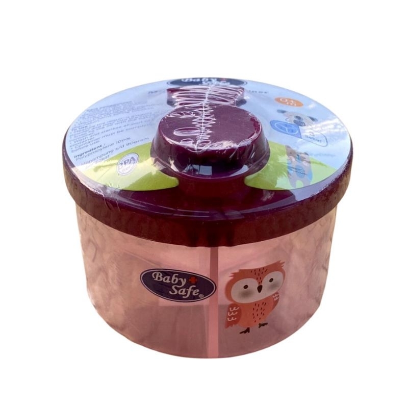 Wadah Susu Bubuk Bayi / Tempat Susu Bubuk Bayi 3 Sekat / Tempat Susu Bubuk Baby Safe