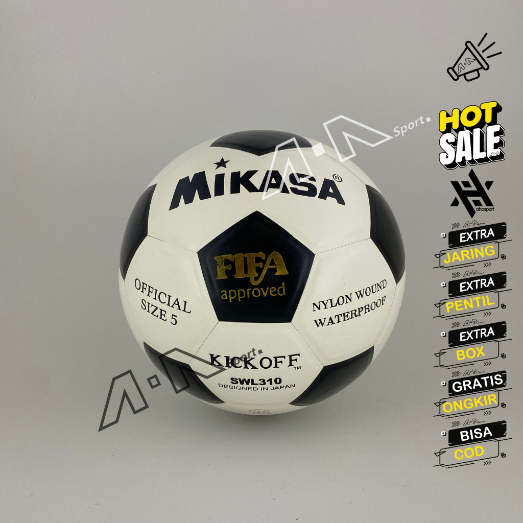 MIKASA Bola sepak ORIGINAL MIKASA VWL310 bola sepak kaki size 5 original