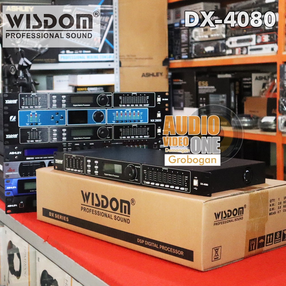DLMS Wisdom DX4080 4 In 8 Out Driverack Speaker Management Original DX 4080