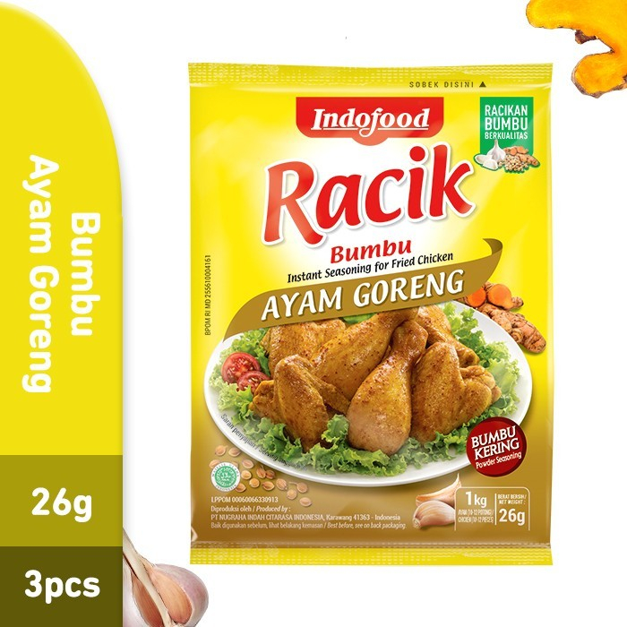 

Racik Bumbu Ayam Goreng Paket 3 Pcs @26 gr