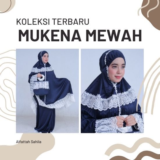 Mukena dewasa premium bordir mewah plisket elegan terbaru