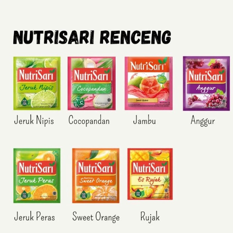 

[✎Y86(] Nutrisari Renceng All Varian 1 Renceng isi 10 sachet [106]