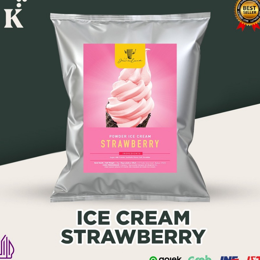 

TIPE MDX810 Bubuk Minuman Bubble Drink Es Krim Strawberry 1 kg Javaland