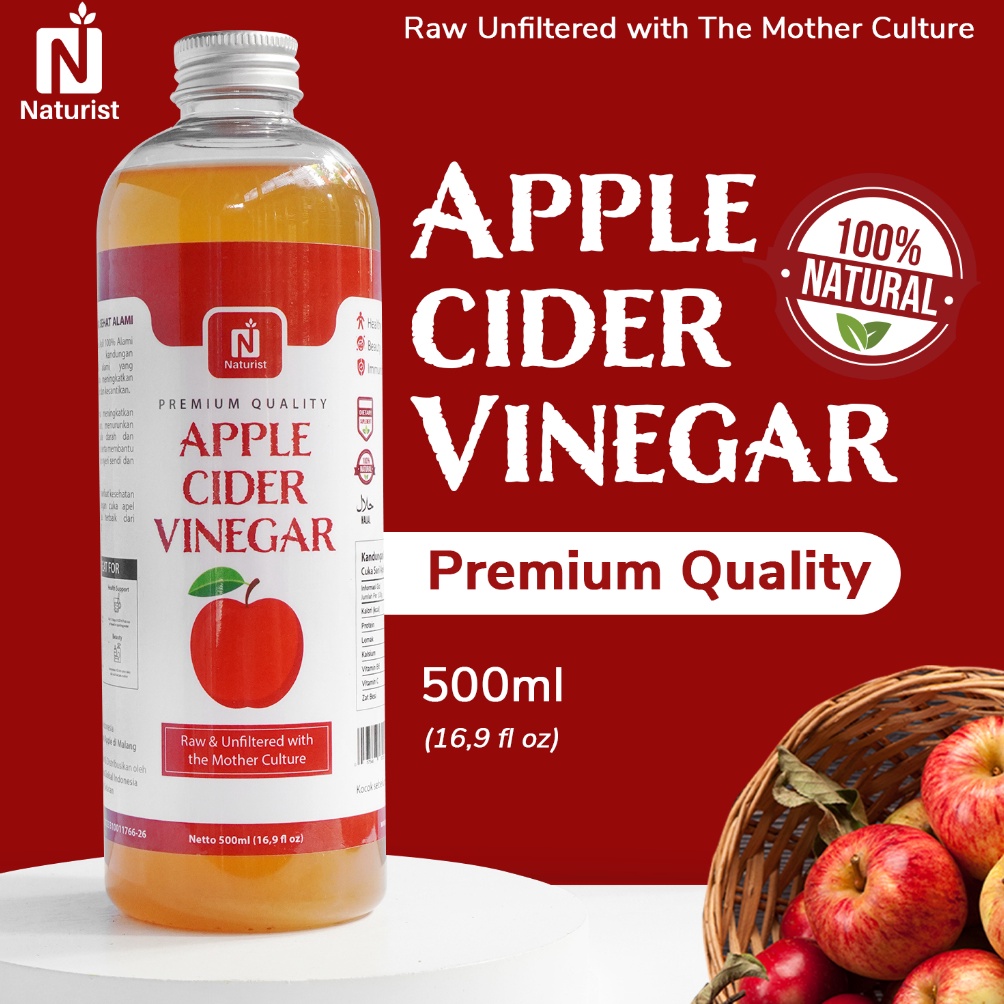 

ZP6 NATURIST CUKA APEL ORGANIK WITH THE MOTHER | APPLE CIDER VINEGAR | MINUMAN DIET KESAHATAN | APPLE VINEGAR 500ML 87