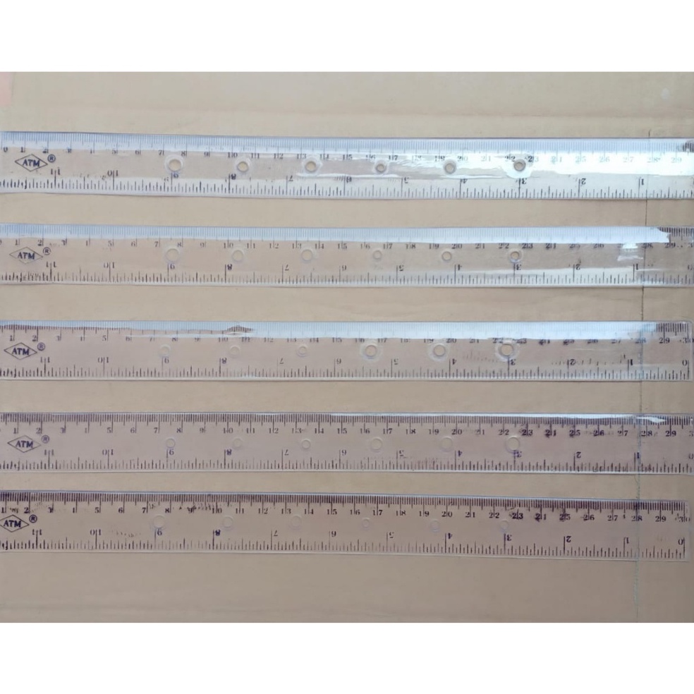 

77 24 PC / 1 PACK PENGGARIS PLASTIK / PENGGARIS PLASTIK BENING 30 CM ISI 2 LUSIN Ready