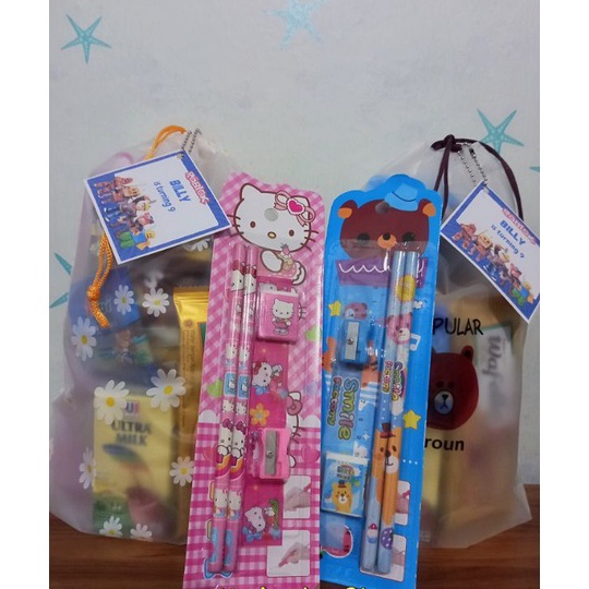 

TIPE GQO640 Ready Paket Snack + Alat tulis Kemasan Pouch Serut (FREE CARD)