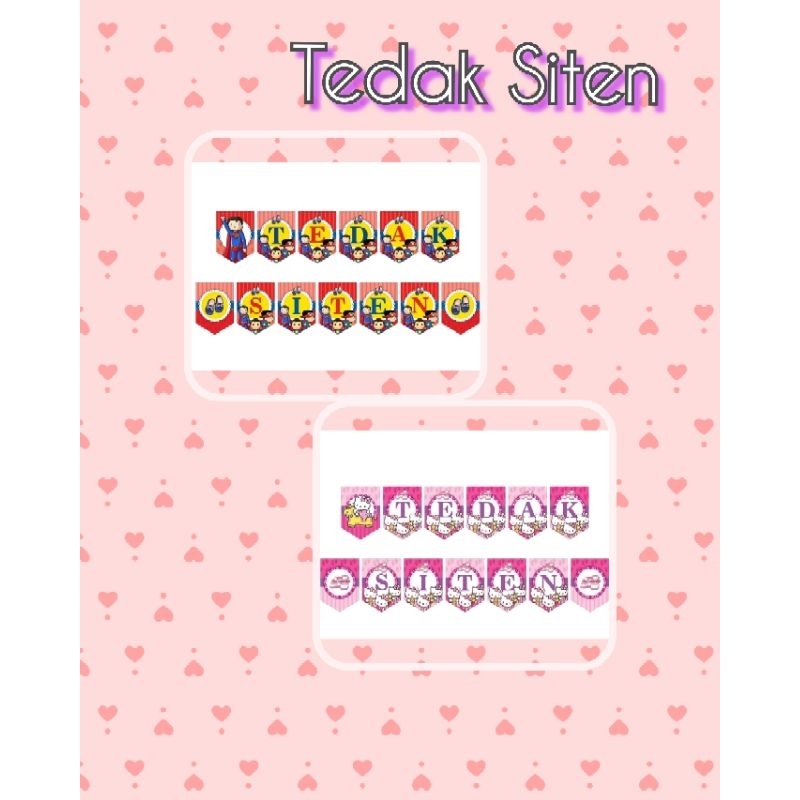 ( 1 set ) Banner Tedak Siten / Turun Tanah