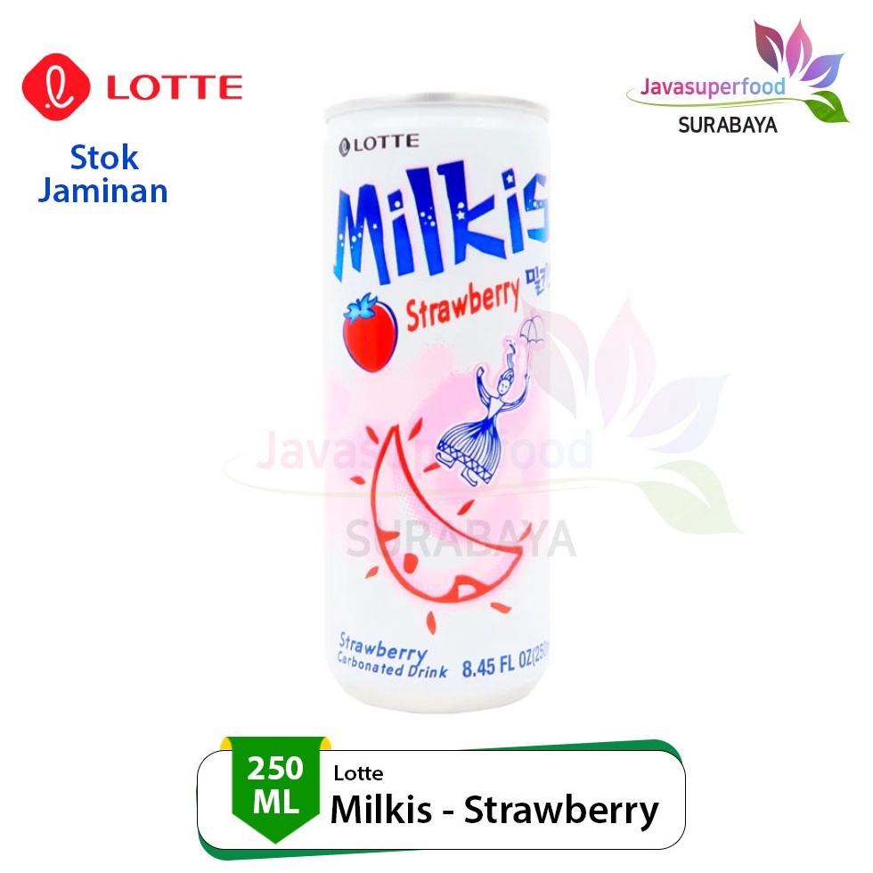 

DV84 Lotte Milkis Stawberry 250ml/Soda Susu Rasa Stawberry Asli Korea 64