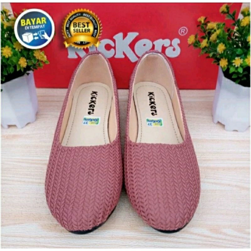 FLATSHOES WANITA RAJUT KICKERS