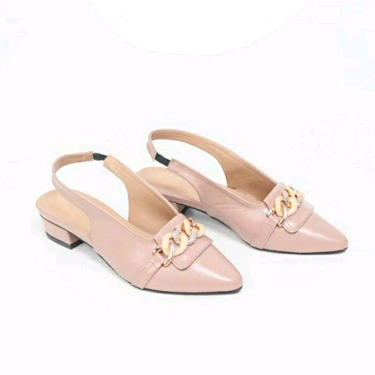 Sandal Wanita Terbaru Sandal Wanita Kekinian Selop bapau hak 3cm