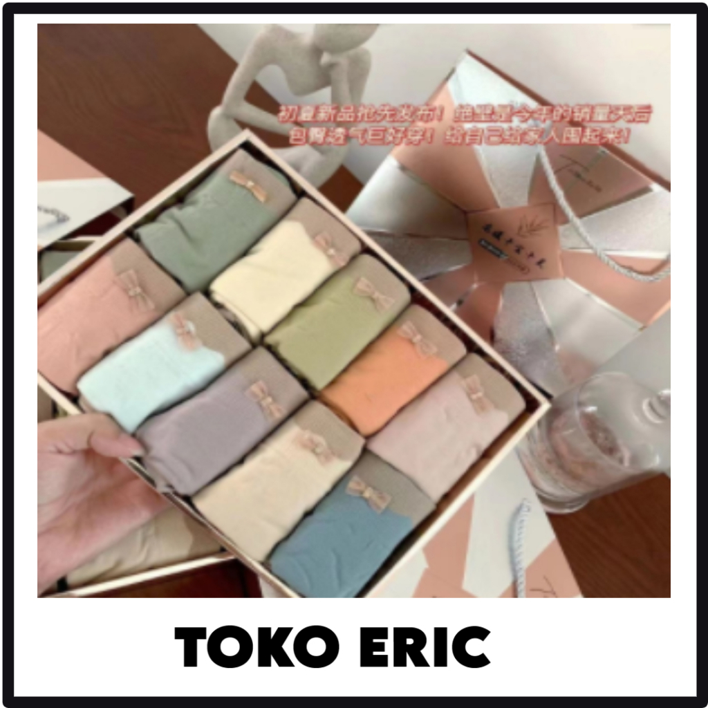 TOKO_ERIC (C-343）Celana dalam Wanita 10 In 1 Lazy Girl Pants Premium Antibakteri CD Cewek Dekorasi P
